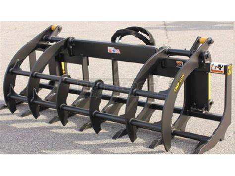 mini skid steer grapple rake|60 inch root rake grapple.